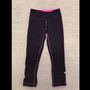 lululemon reversible pink/maroon leggings